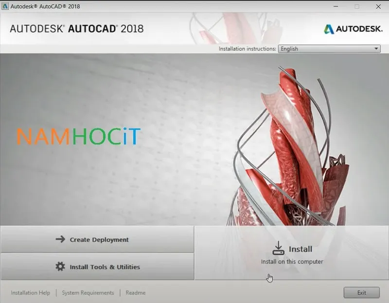 Thông báo cài đặt AutoCAD 2018