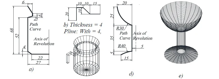 Thực hành tạo các mô hình 3D phức tạp sử dụng lệnh bề mặt
