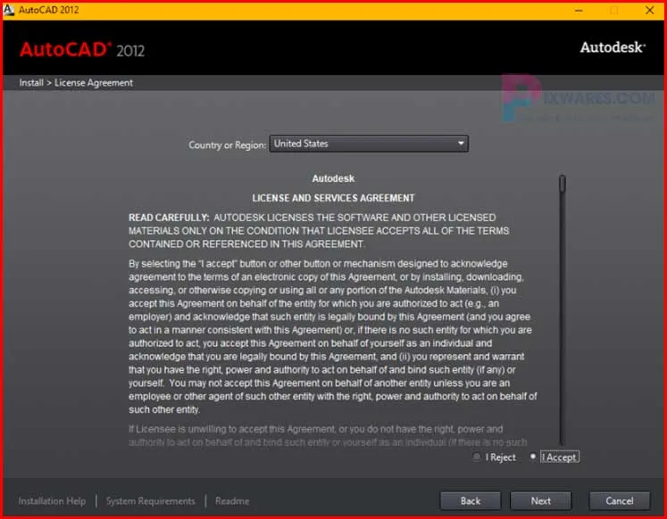 Tích vào ô I Accept để đồng ý với điều khoản và tiếp tục cài đặt