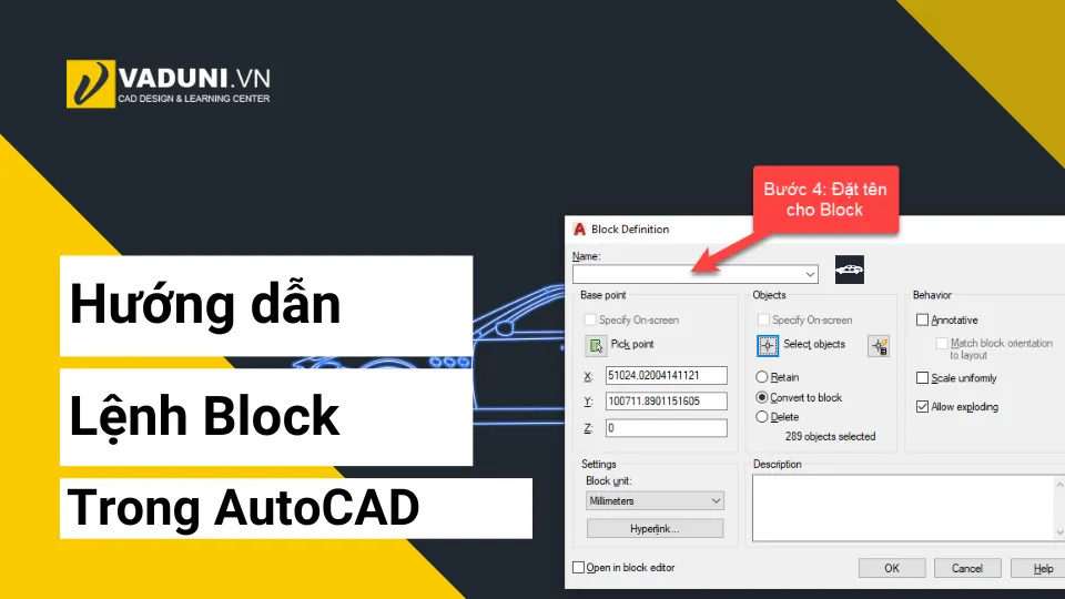 Tìm hiểu về Block và Attribute Block trong AutoCAD