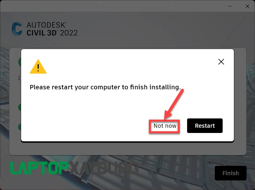 Tùy chọn sau khi cài đặt Civil 3D