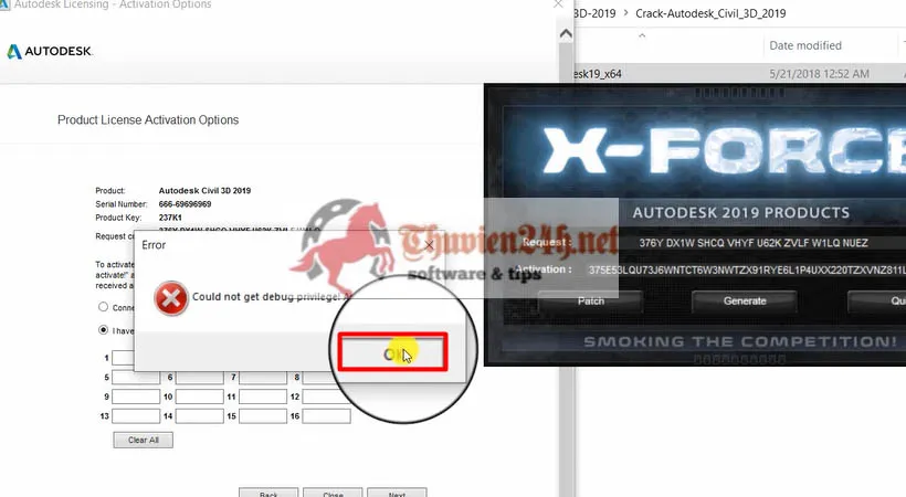 Xác nhận các tùy chỉnh đã chọn cho Autodesk Civil 3D 2019