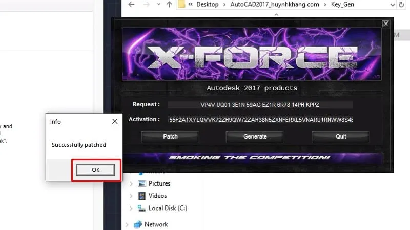 Xác nhận thông báo áp dụng patch
